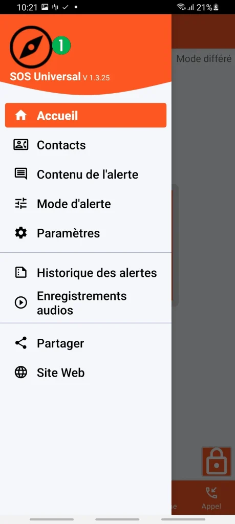 SOS Universal - menu principal