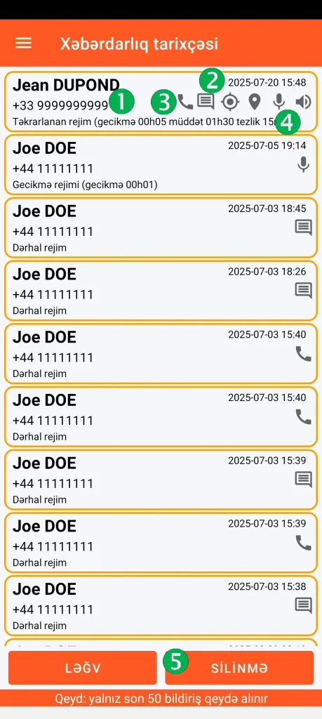 SOS Universal - bildiriş tarixçəsi