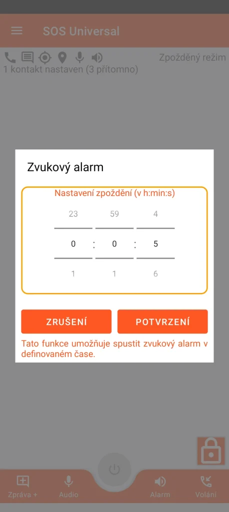 SOS Universal - zvukový alarm
