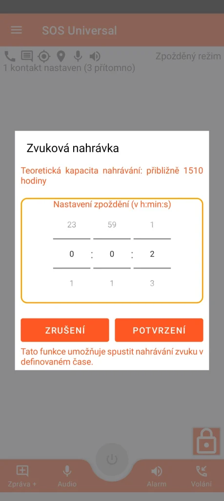 SOS Universal - zvuková nahrávka