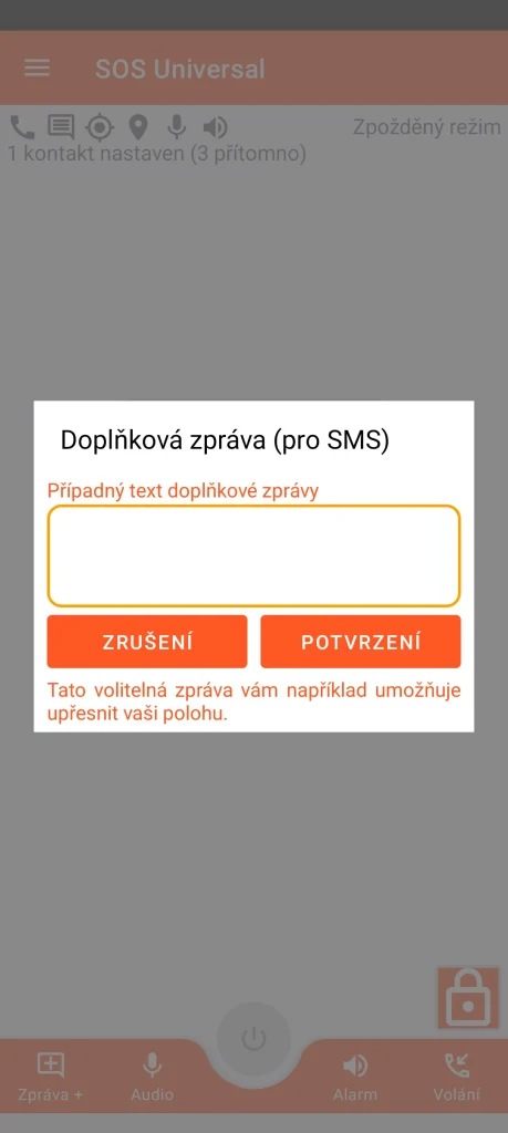 SOS Universal - doplňková zpráva