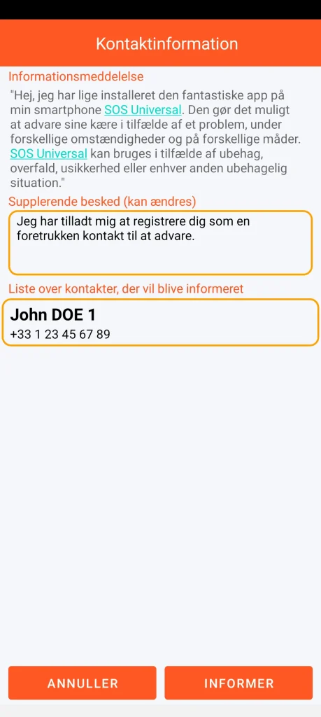 SOS Universal - kontaktinformation