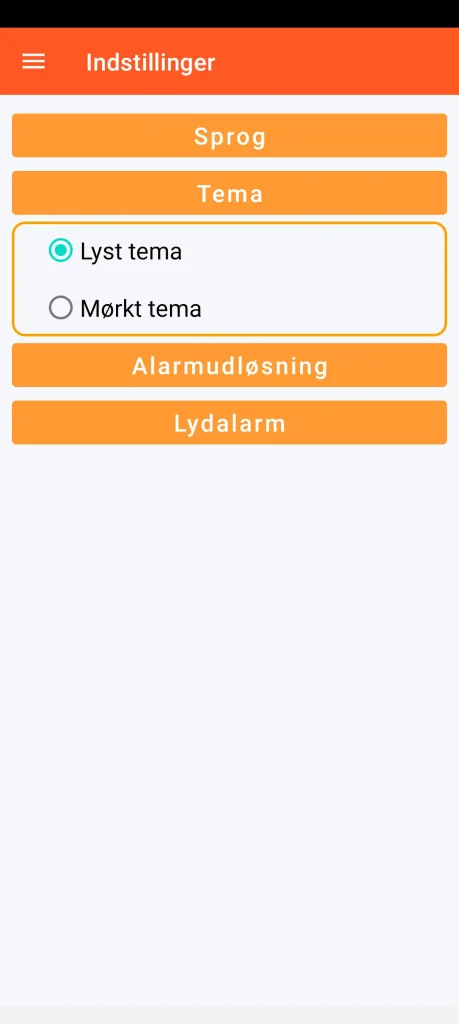 SOS Universal - indstilling af visuelt tema