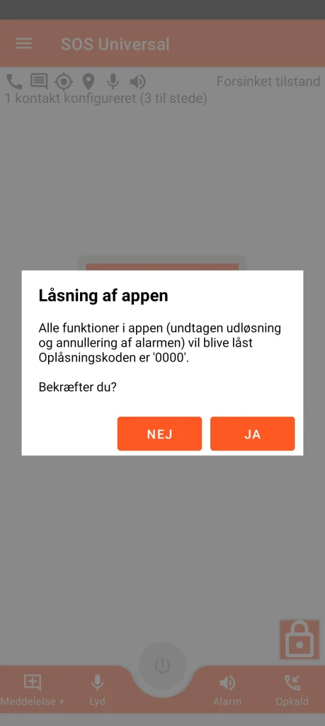 SOS Universal - applikationslås