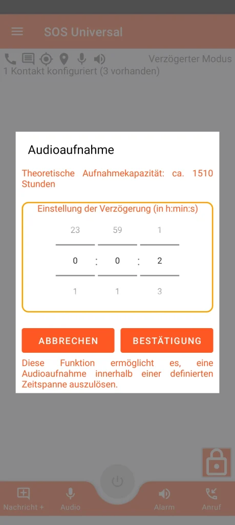 SOS Universal - Audioaufnahme