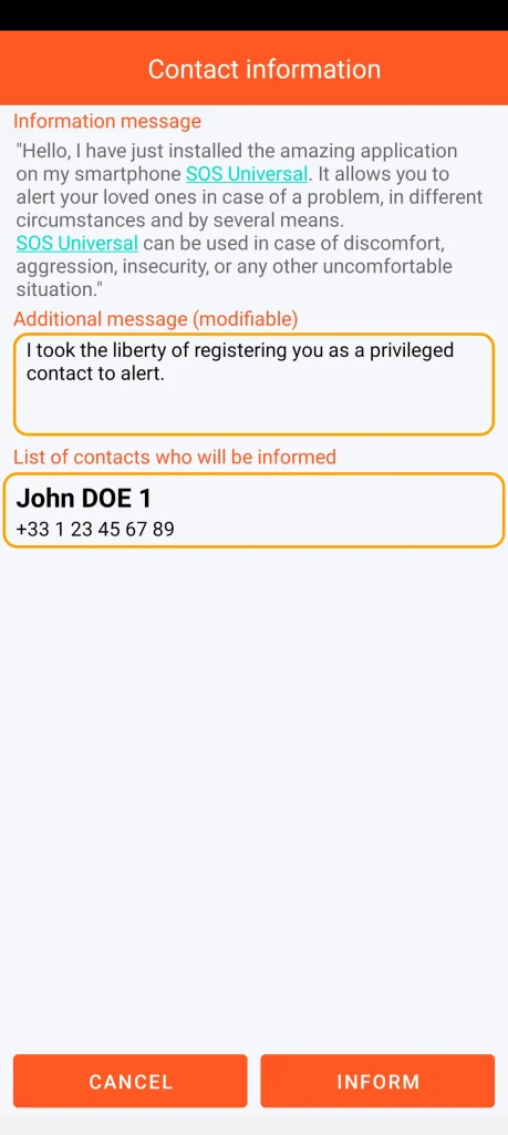 SOS Universal - contact information