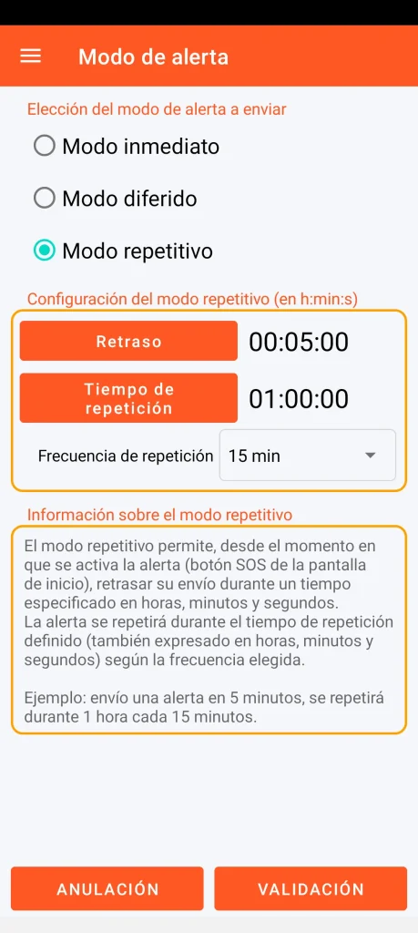 SOS Universal - modo repetitivo