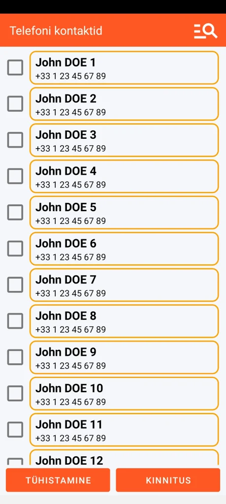 SOS Universal – kontakti lisamine aadressiraamatust
