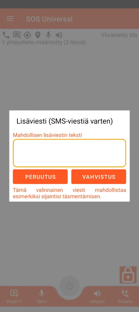 SOS Universal - lisäviesti