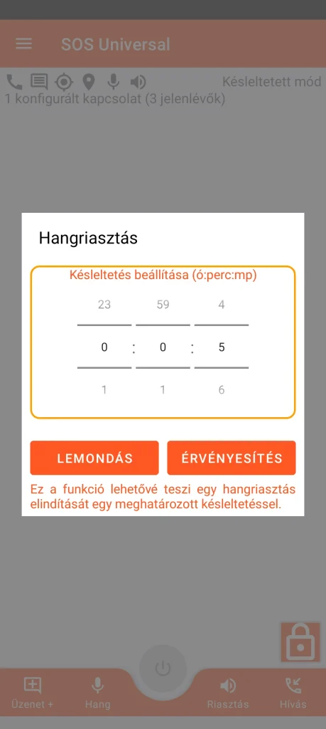 SOS Universal - hangriasztás