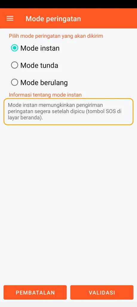 SOS Universal - mode instan