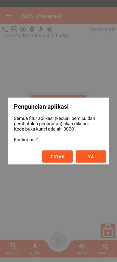 SOS Universal - mengunci aplikasi