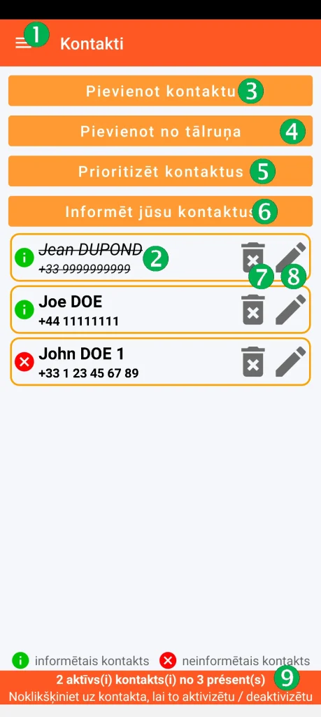 SOS Universal – kontaktu pārvaldība