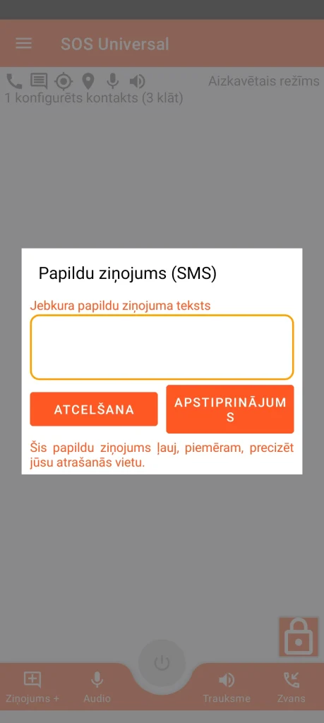 SOS Universal – papildu ziņojums