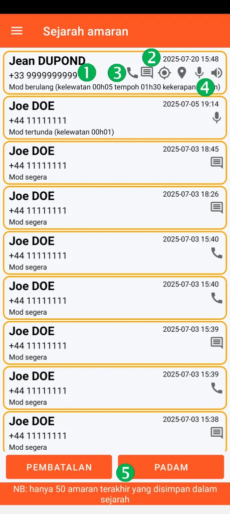 SOS Universal - sejarah amaran