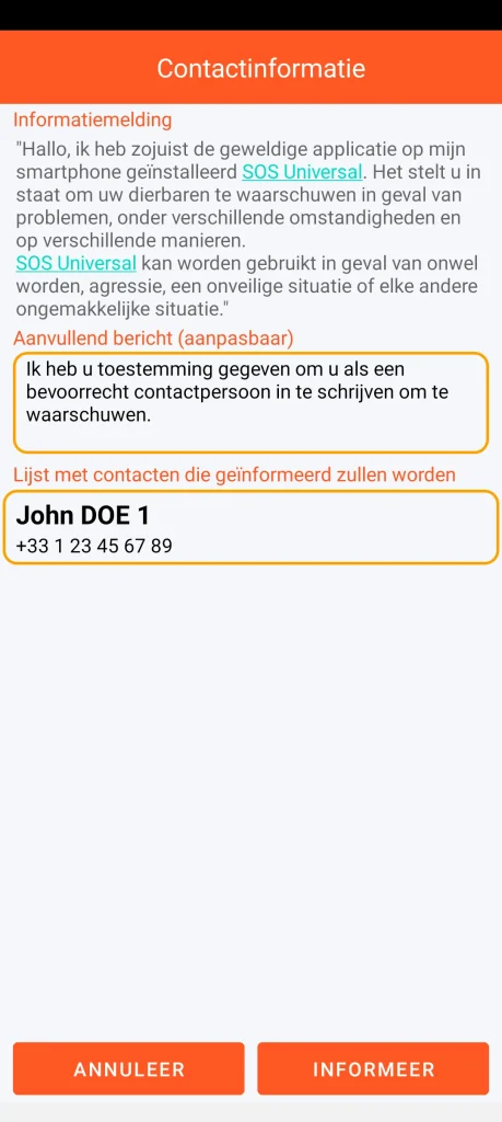 SOS Universal - contactinformatie
