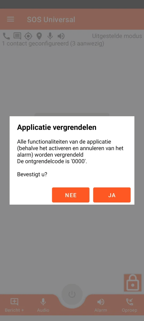 SOS Universal - applicatievergrendeling