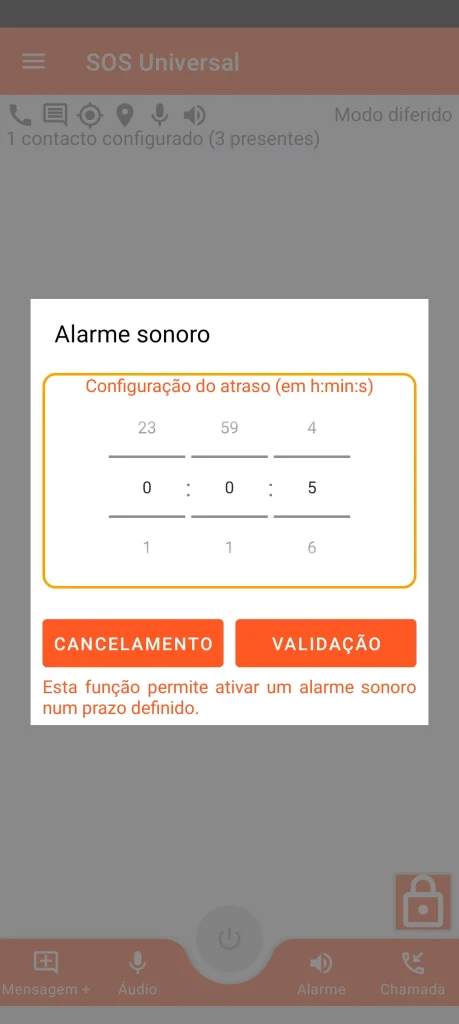 SOS Universal - alarme sonoro