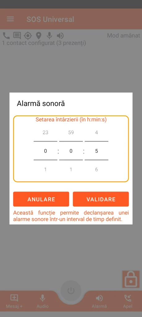 SOS Universal - alarmă sonoră