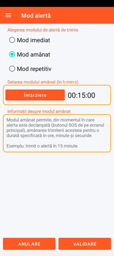 SOS Universal - modul amânat