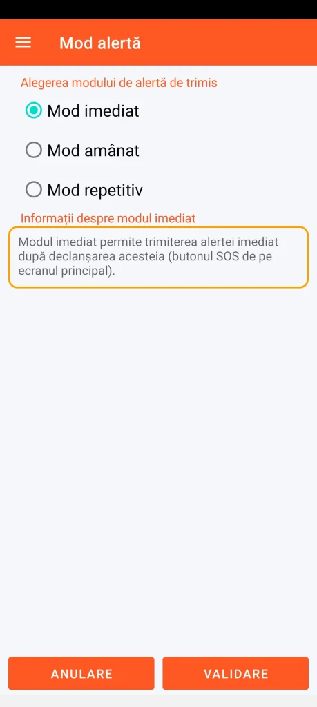 SOS Universal - modul imediat