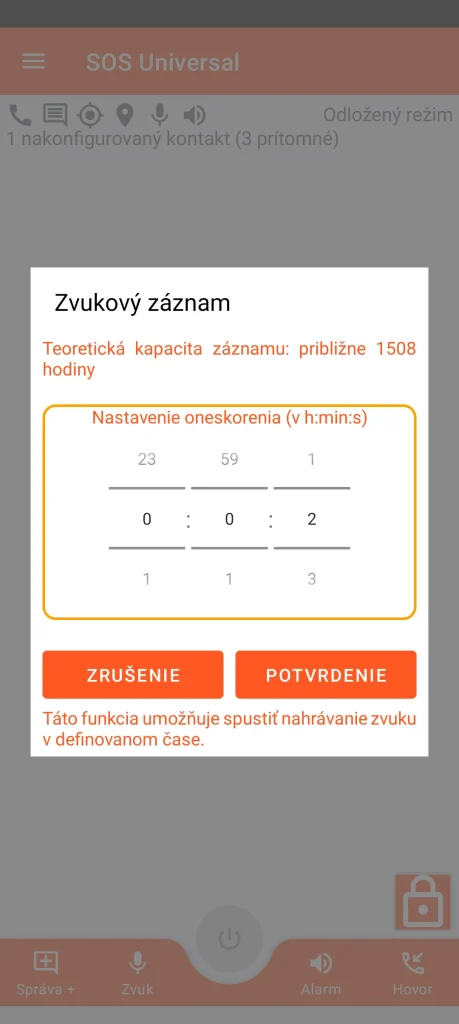 SOS Universal – zvukový záznam