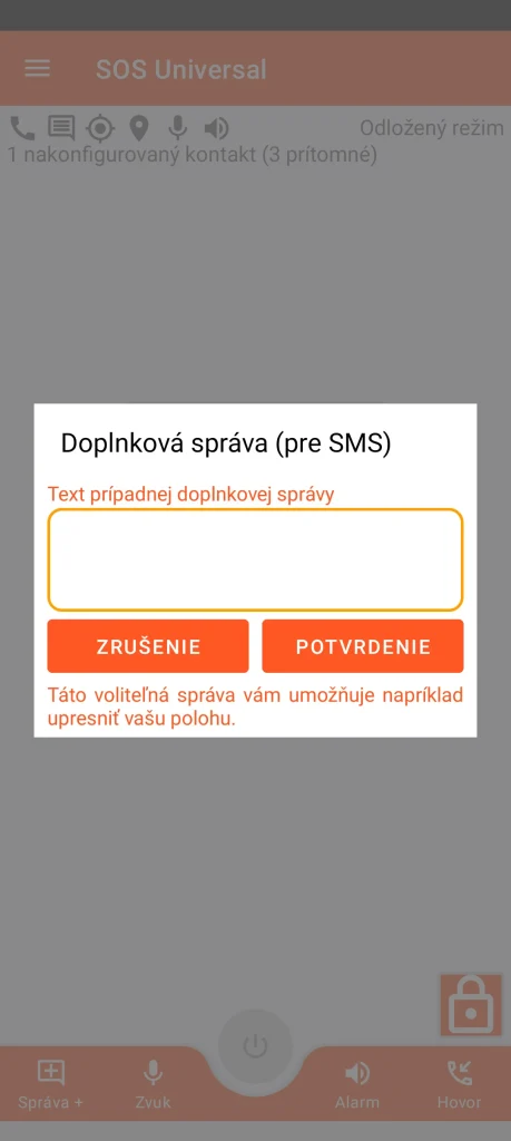 SOS Universal – doplnková správa