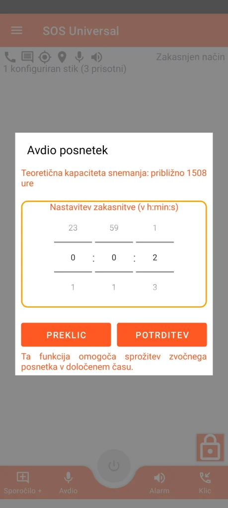 SOS Universal - zvočni posnetek