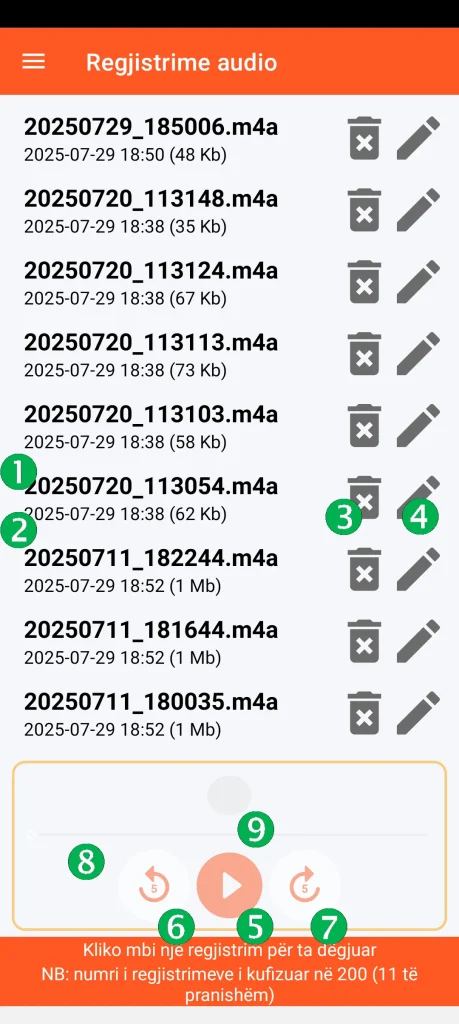 SOS Universal - menaxhimi i regjistrimeve audio