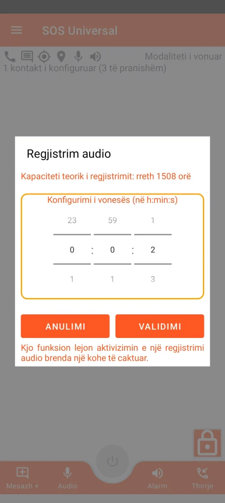 SOS Universal - regjistrim audio