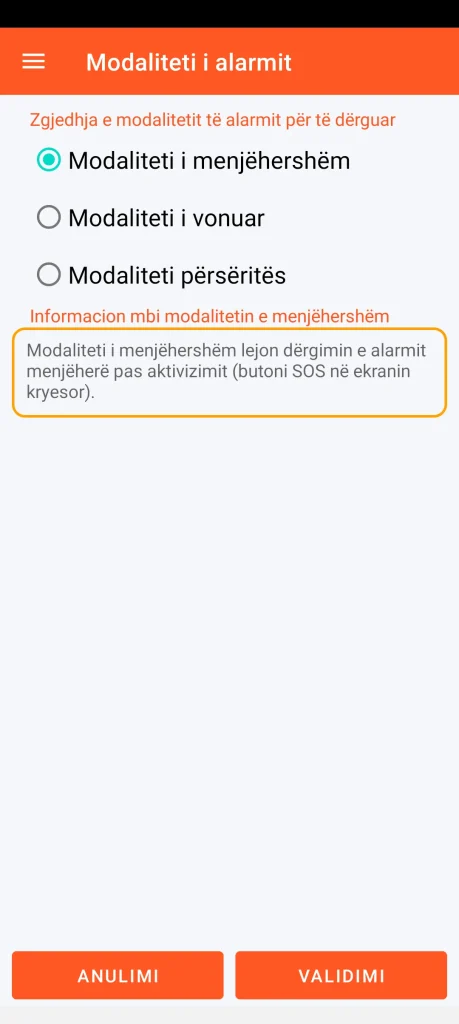 SOS Universal - modaliteti i menjëhershëm