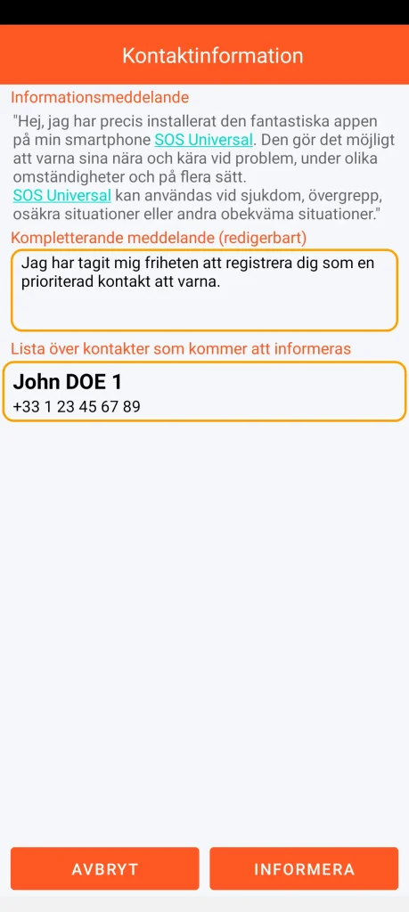 SOS Universal - kontaktinformation