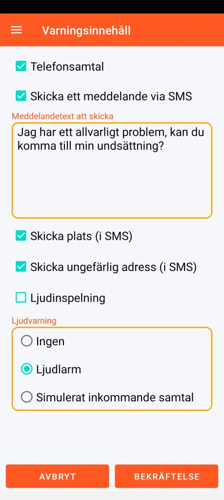 SOS Universal - varningsinnehåll
