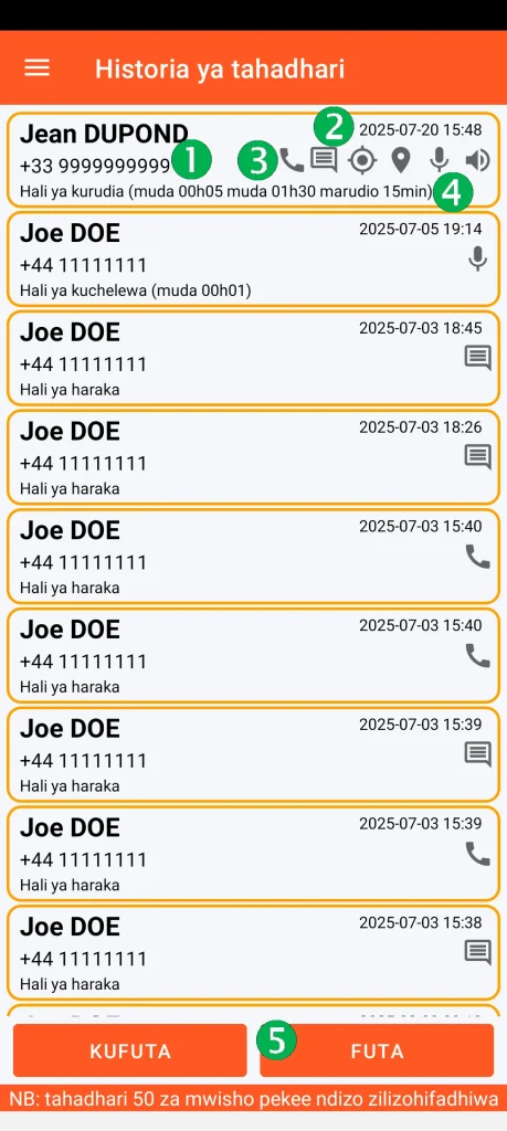 SOS Universal - historia ya tahadhari