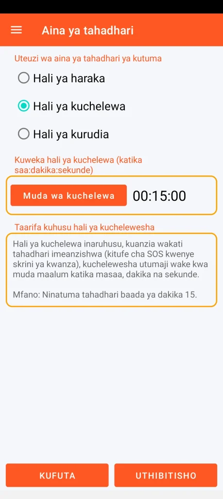 SOS Universal - hali ya kuchelewa