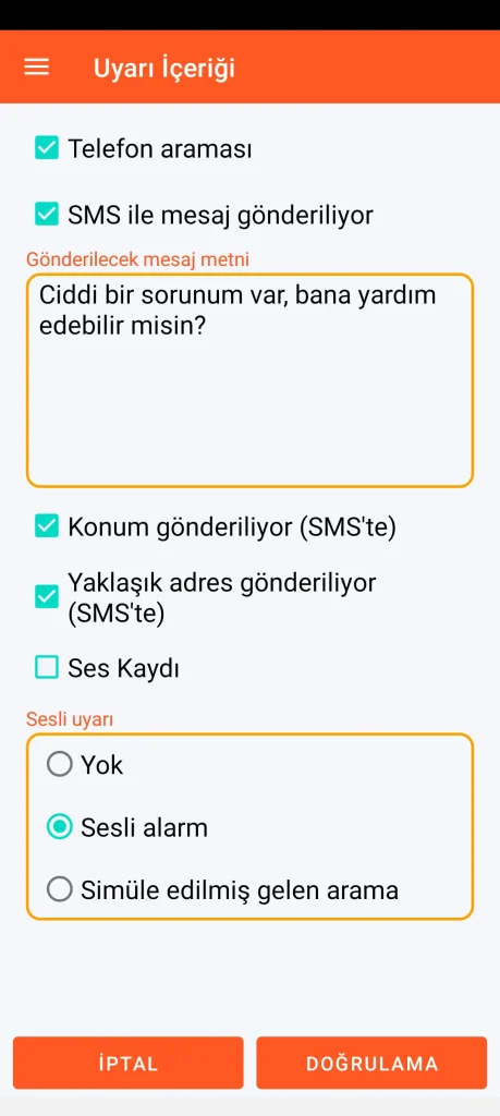 SOS Universal - uyarı içeriği