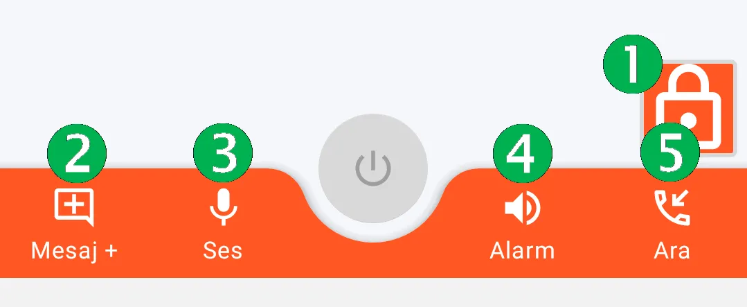 Ana ekranın alt kısmı