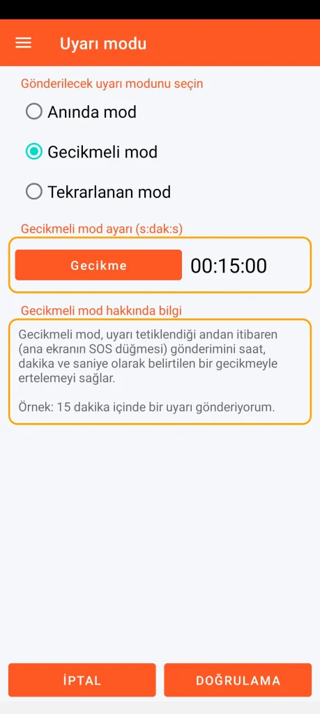 SOS Universal - gecikmeli mod