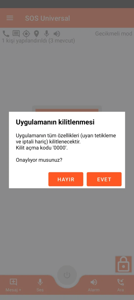 SOS Universal - uygulama kilidi