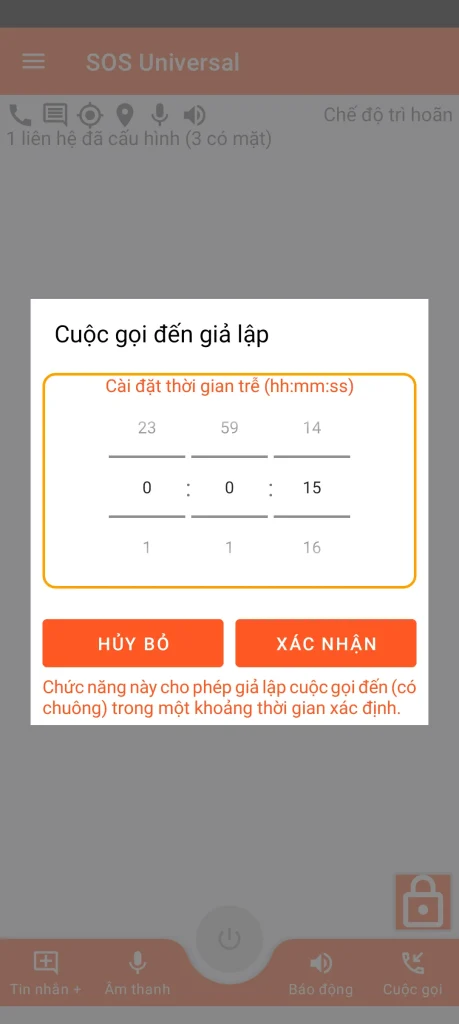 SOS Universal - cuộc gọi đến giả lập
