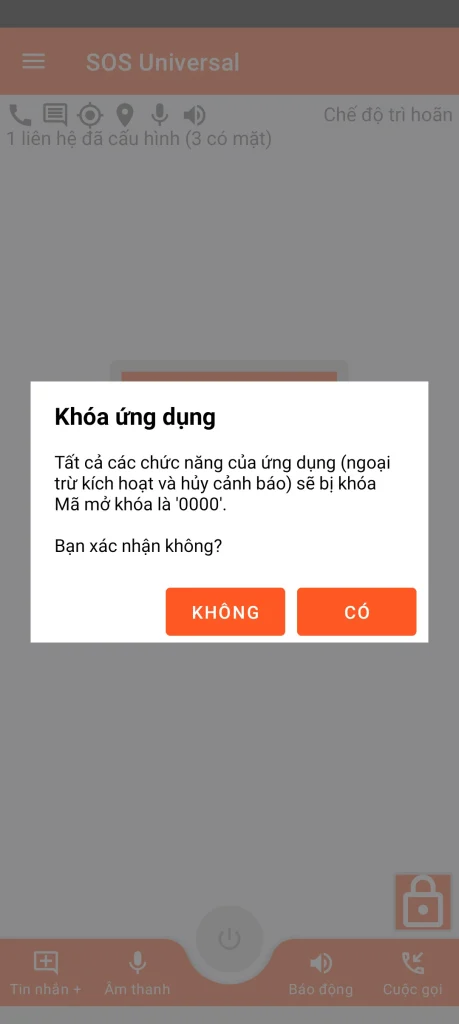SOS Universal - khóa ứng dụng
