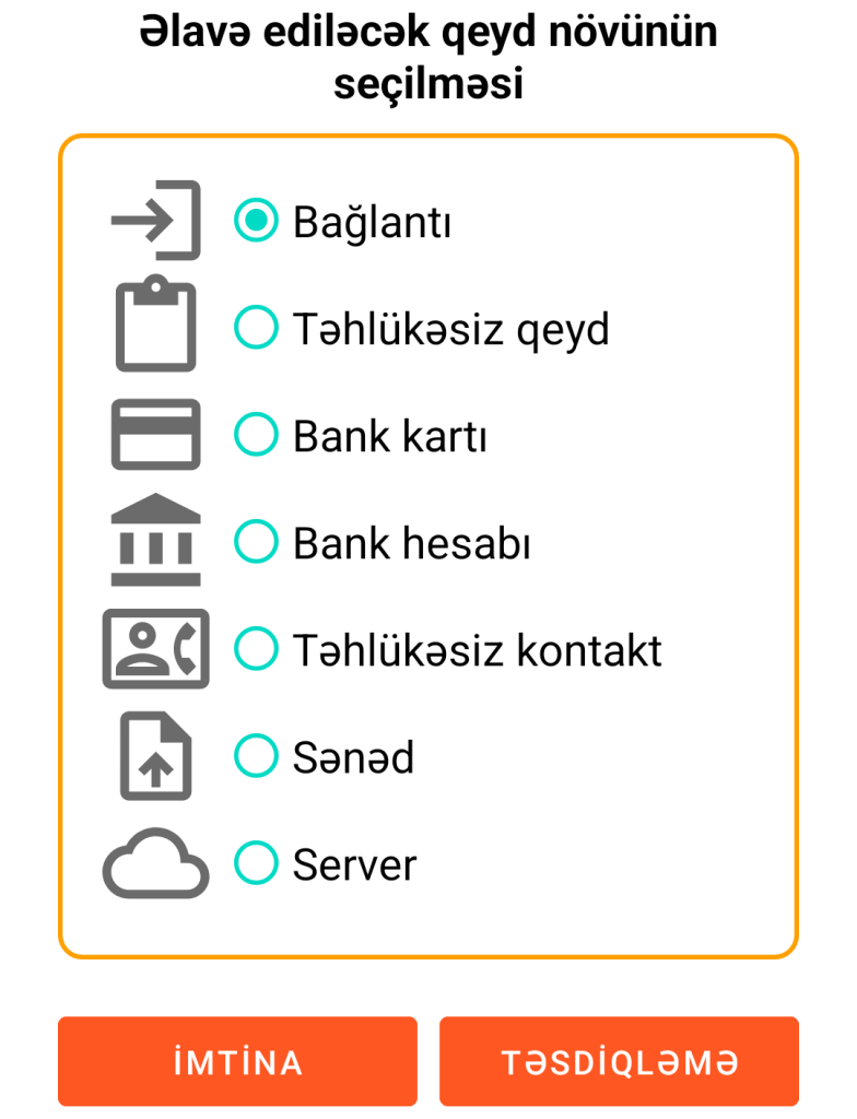 LocalSafeBox - Yazı əlavə edilməsi