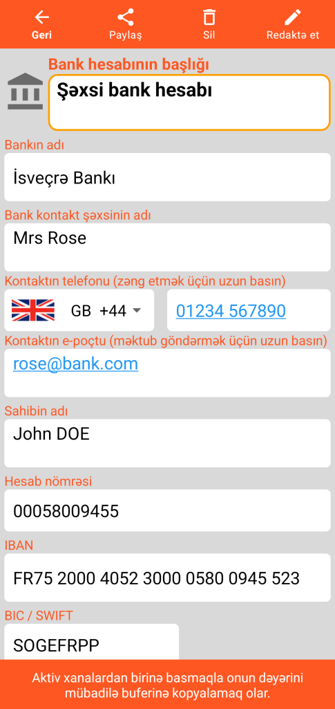 LocalSafeBox - Bank hesabının məsləhətləşməsi
