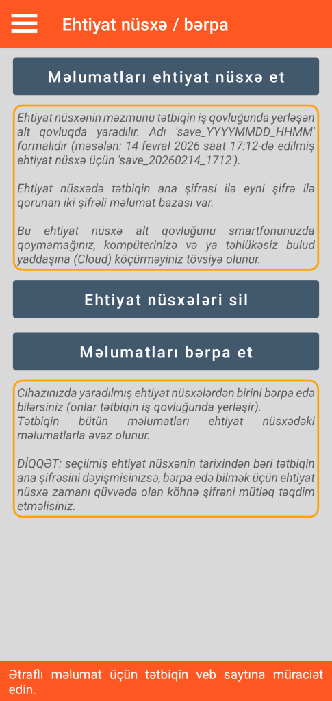 LocalSafeBox - Ehtiyat nüsxələrin və bərpaların idarə edilməsi
