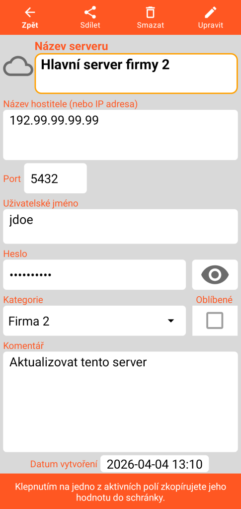 LocalSafeBox – Prohlížení Serveru