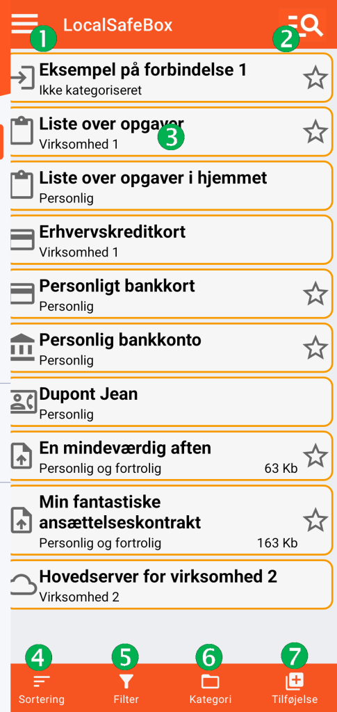 LocalSafeBox - Hovedskærm