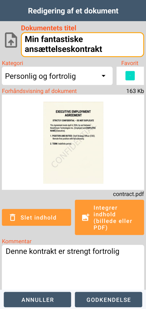 LocalSafeBox - Redigering af et Document der indeholder en PDF-fil