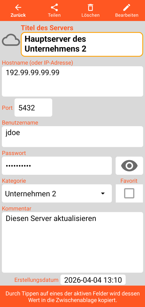 LocalSafeBox - Einsicht eines Server