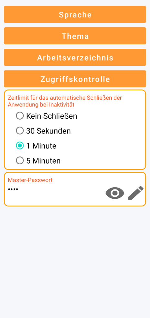 LocalSafeBox - Verwaltung der Zugriffskontrolle