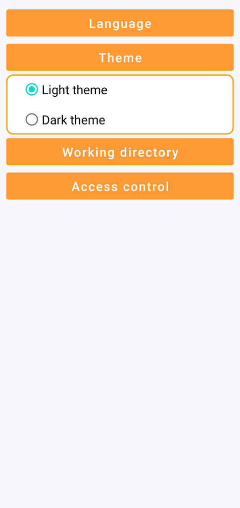 LocalSafeBox - Theme choice